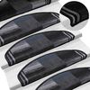 vidaXL Alfombrillas escalera autoadhesivas 5uds negro y gris 65x21x4cm