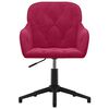 vidaXL Silla de oficina giratoria de terciopelo rojo tinto