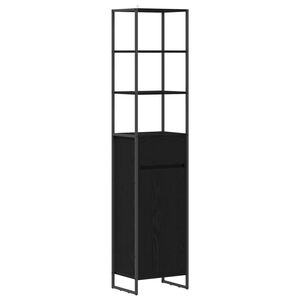 vidaXL Gabinete de Ba&ntilde;o con caj&oacute;n Roble Negro 40 x 30 x 180 cm