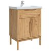 vidaXL Mueble de lavabo para ba&ntilde;o FLORO Marr&oacute;n cera 60 x 40 x 80 cm
