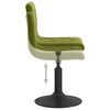 vidaXL Silla de comedor giratoria de terciopelo verde claro
