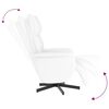 vidaXL Sill&oacute;n reclinable con reposapi&eacute;s cuero sint&eacute;tico blanco