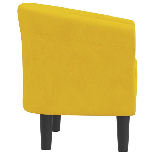 vidaXL Sillón de terciopelo amarillo