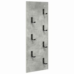 vidaXL Perchero de pared Gris Concreto 30 x 1,5 x 80 cm