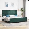 vidaXL Cama tipo Box Spring Verde oscuro 200 x 200 cm Terciopelo