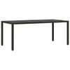 vidaXL Conjunto de Comedor de Jard&iacute;n 7 pcs Negro rat&aacute;n sint&eacute;tico