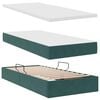 vidaXL Cama con almacenamiento Verde oscuro 180 x 200 cm Terciopelo