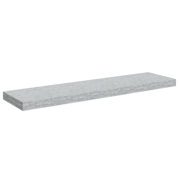 vidaXL Estante flotante de pared gris hormig&oacute;n MDF 90x23,5x3,8 cm