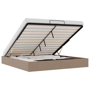 vidaXL Estructura cama otomana sin colch&oacute;n cappucino 180x200 cm