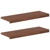 vidaXL Pelda&ntilde;o 2 uds. 70 x 25 x 2 cm Marr&oacute;n Oscuro