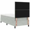 vidaXL Cama tipo Box Spring Gris Claro 90 x 200 cm Terciopelo