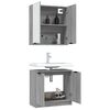 vidaXL Set de muebles de ba&ntilde;o 2 pzas madera de ingenier&iacute;a gris sonoma