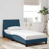 vidaXL Estructura de cama con LED sin colch&oacute;n Hanko terciopelo azul 80x200 cm