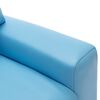 vidaXL Sill&oacute;n reclinable para ni&ntilde;os cuero sint&eacute;tico azul