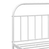 vidaXL Estructura cama sin colch&oacute;n con estribo metal blanco 193x203 cm