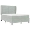 vidaXL Cama tipo Box Spring Gris Claro 190 x 140 cm Poli&eacute;ster