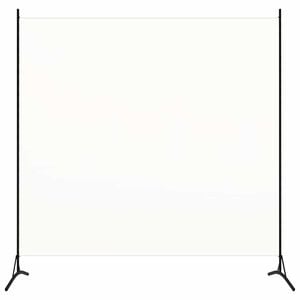 vidaXL Biombo divisor de tela blanco 175x180 cm
