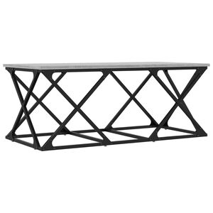 vidaXL Mesa de centro madera de ingenier&iacute;a gris Sonoma 100x49x40 cm