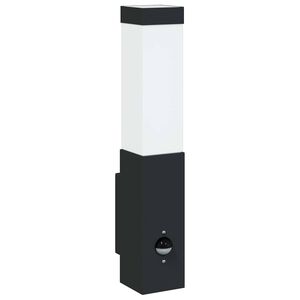 vidaXL Luz de pared exterior Negro 10.5 x 6 x 33 cm