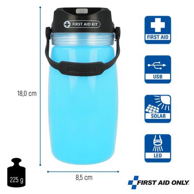 FIRST AID ONLY Kit de emergencia con lámpara de camping