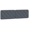 vidaXL Cabecero de cama acolchado terciopelo gris oscuro 183 cm
