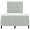 vidaXL Cama tipo Box Spring con colch&oacute;n Gris Claro 120 x 190 cm tela