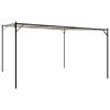 vidaXL Cenador acero y tela beige 4x4 m 180 g/m&sup2;