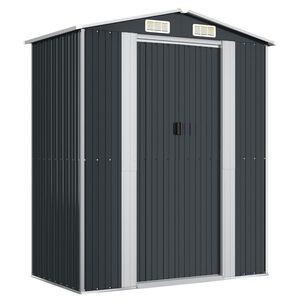 vidaXL Cobertizo de jard&iacute;n acero galvanizado antracita 192x108x223 cm