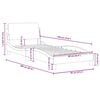 vidaXL Estructura de cama Dover cuero sint&eacute;tico marr&oacute;n 90x190 cm