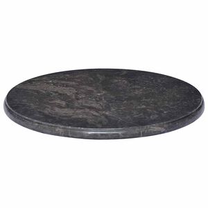 vidaXL Tablero para mesa m&aacute;rmol negro &Oslash;50x2,5 cm