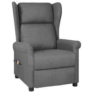 vidaXL Sill&oacute;n de masaje tela gris claro