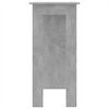 vidaXL Mesa bar con estante contrachapada gris hormig&oacute;n 102x50x103,5cm