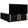 vidaXL Cama box spring con colch&oacute;n tela negro 180x200 cm