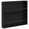 vidaXL Estante de revistas con estante Roble Negro 80 x 12 x 70 cm