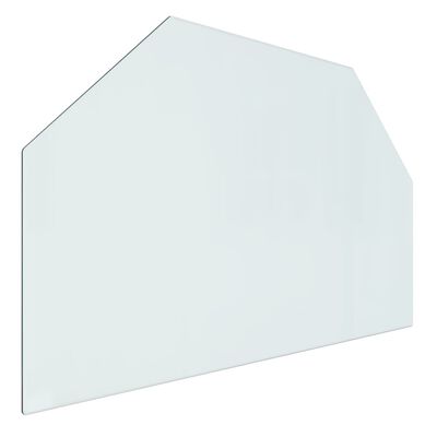 vidaXL Placa de vidrio para chimenea hexagonal 80x50 cm