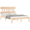 vidaXL Estructura de cama sin colch&oacute;n madera de pino maciza 120x200 cm