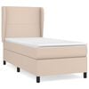 vidaXL Cama box spring con colch&oacute;n cuero sint&eacute;tico capuchino 90x190 cm