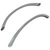 vidaXL Mango 2 uds. Plateado 107 x 3.6 x 23 mm Acero inoxidable