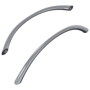 vidaXL Mango 2 uds. Plateado 107 x 3.6 x 23 mm Acero inoxidable