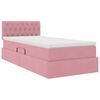 vidaXL Cama con almacenamiento con colch&oacute;n Rosa 90 x 200 cm Terciopelo