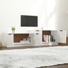 vidaXL Mueble TV madera contrachapada blanco brillante 158,5x36x45 cm