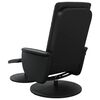 vidaXL Sill&oacute;n reclinable masaje con reposapi&eacute;s cuero sint&eacute;tico negro