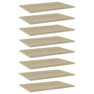 vidaXL Estante estanter&iacute;a 8 uds contrachapada roble Sonoma 60x40x1,5cm
