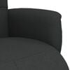 vidaXL Sill&oacute;n reclinable con reposapi&eacute;s tela negra