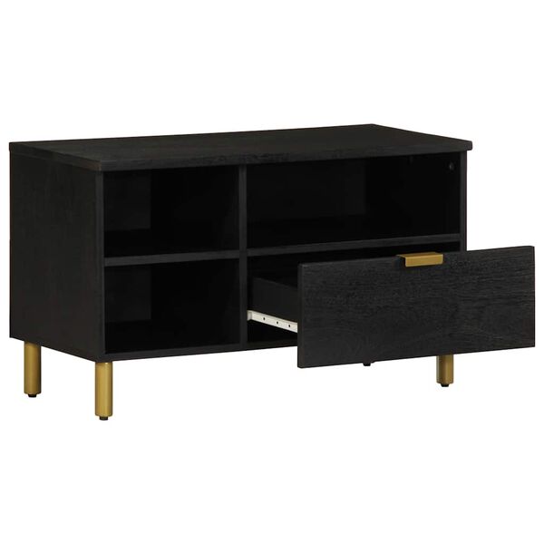 vidaXL Mueble de TV madera de ingenier&iacute;a negro 80x33x46 cm