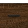 vidaXL Aparador alto madera contrachapada marr&oacute;n roble 69,5x34x180 cm