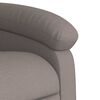 vidaXL Sillón reclinable de masaje elevable tela gris taupé