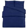vidaXL Juego de funda n&oacute;rdica microfibra ligera azul marino 155x220 cm