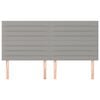 vidaXL Cabecero de cama gris claro 200x5x118/128 cm de tela