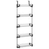 vidaXL Organizador de puerta con 5 estantes aluminio 52x20x135 cm